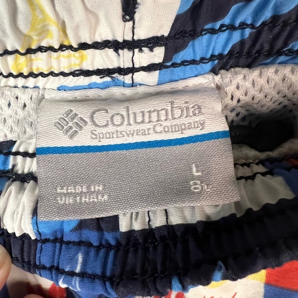 Columbia PFG Omni-Shade Retro Nautical Print Fishing Swim Trunk size Men Large - Picture 7 of 13